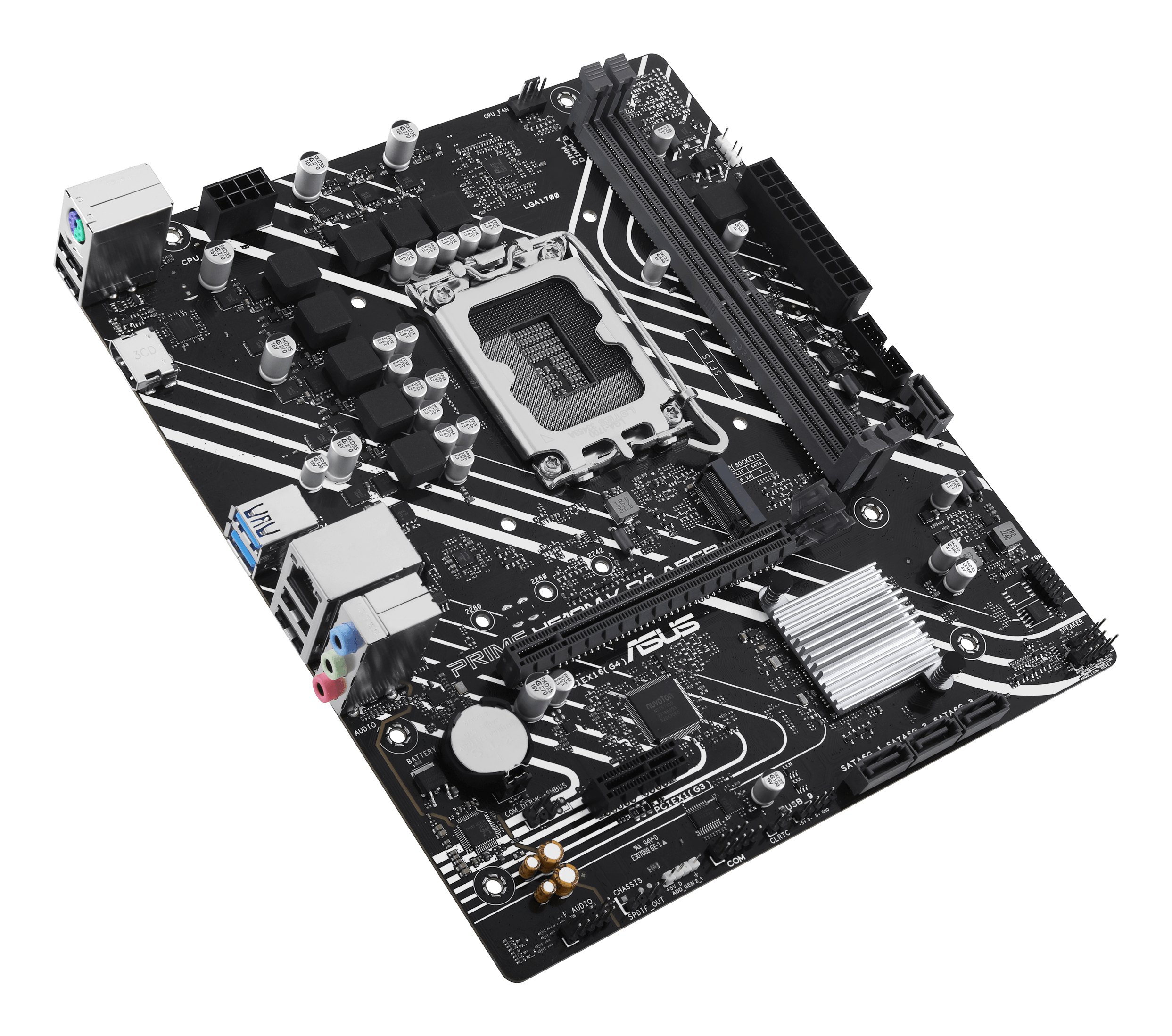 ASUS PRIME H610M-K D4 - Motherboard - micro ATX - LGA1700-Sockel - H610 Chipsatz - USB 3.2 Gen 1 - Gigabit LAN, Ansicht 2