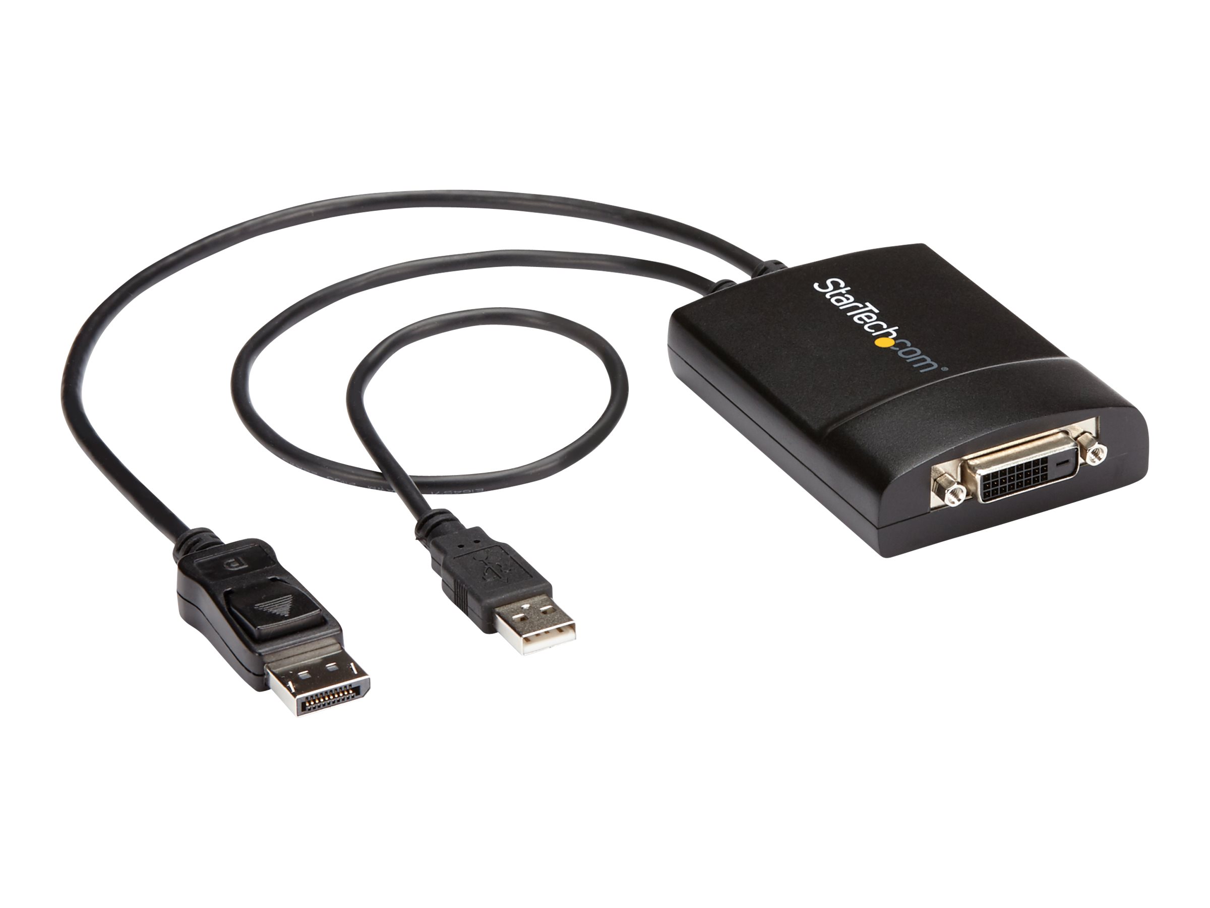 StarTech.com DisplayPort to DVI Adapter - Dual-Link - Active DVI-D Adapter for Your Monitor / Display - USB Powered - 2560x1600 (DP2DVID2) - DisplayPort/DVI-Adapter