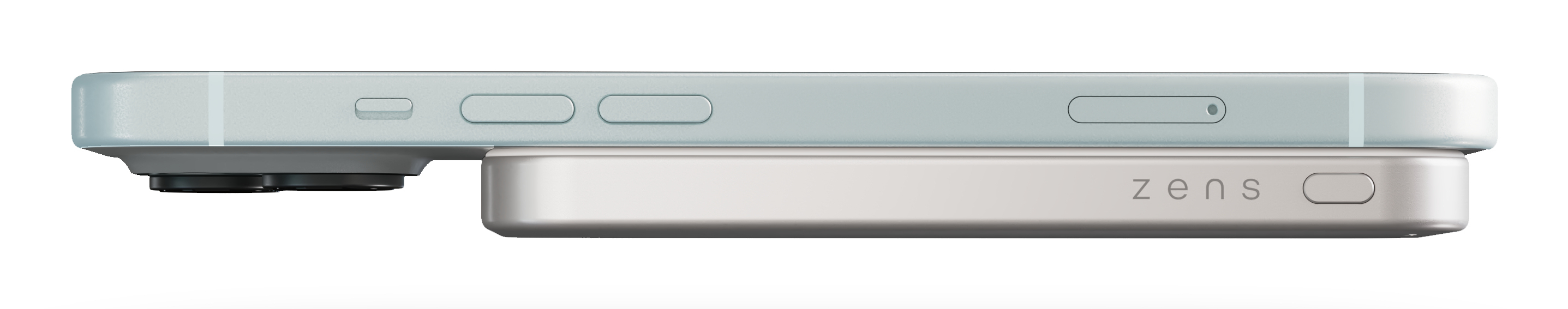 Zens Pro 1 - Induktive Power Bank - dünn - 5000 mAh - Weiß, Ansicht 4
