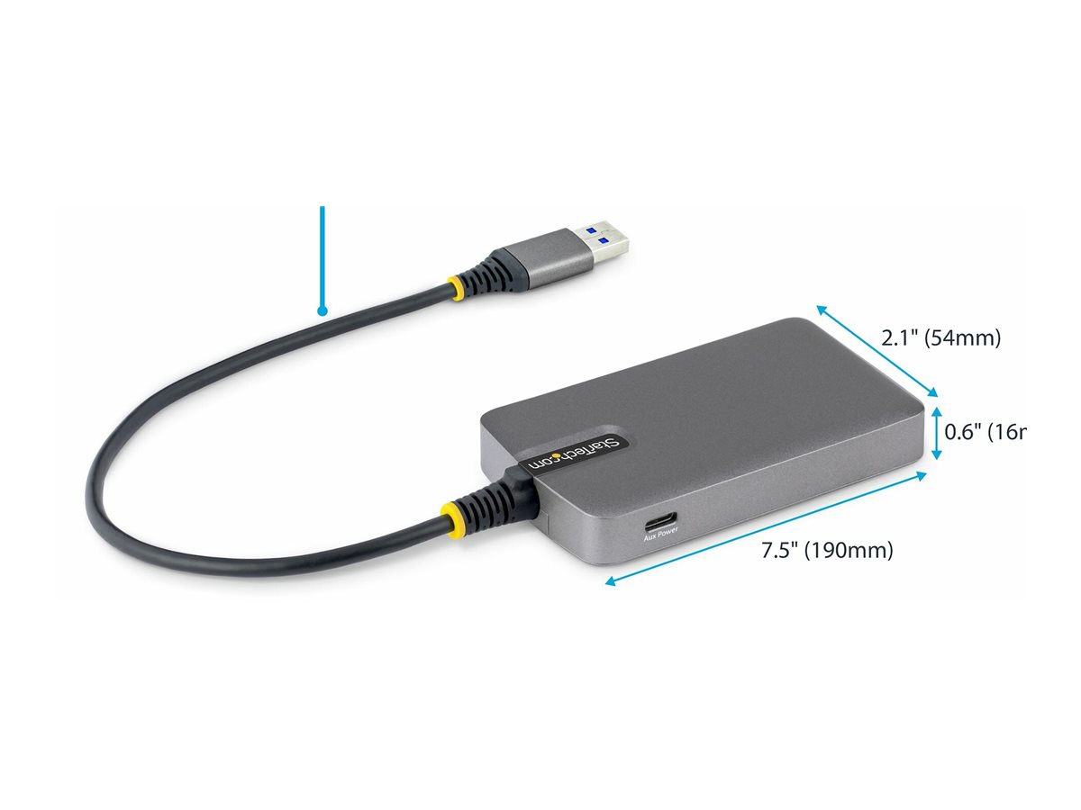 StarTech.com Hub - 4 x USB 3.2 Gen 1 + 1 x USB-C + 1 x USB-A 3.2 Gen 1, Ansicht 3