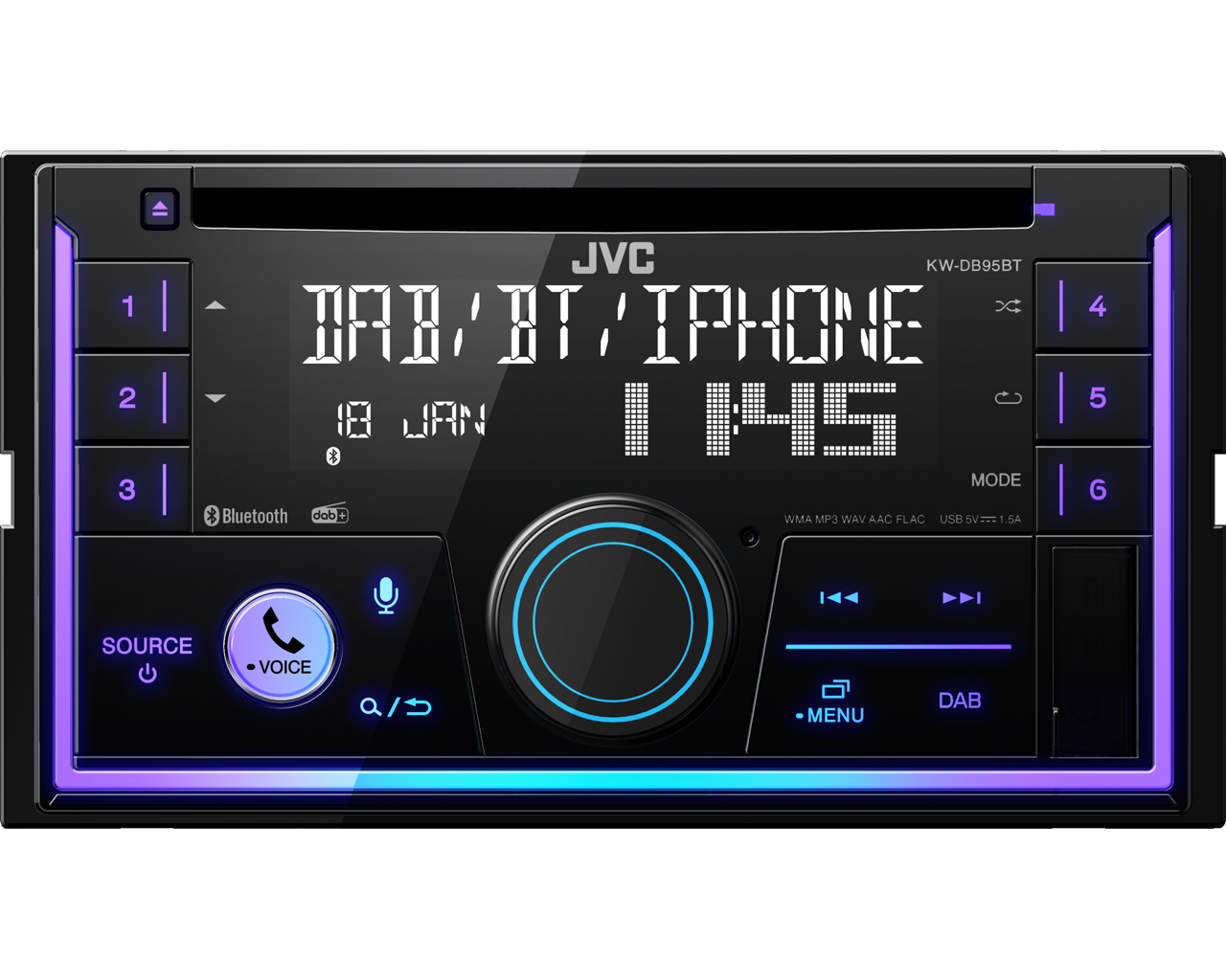 JVC KW-DB95BT - Auto - Receiver (CD) - im Armaturenbrett, Ansicht 2