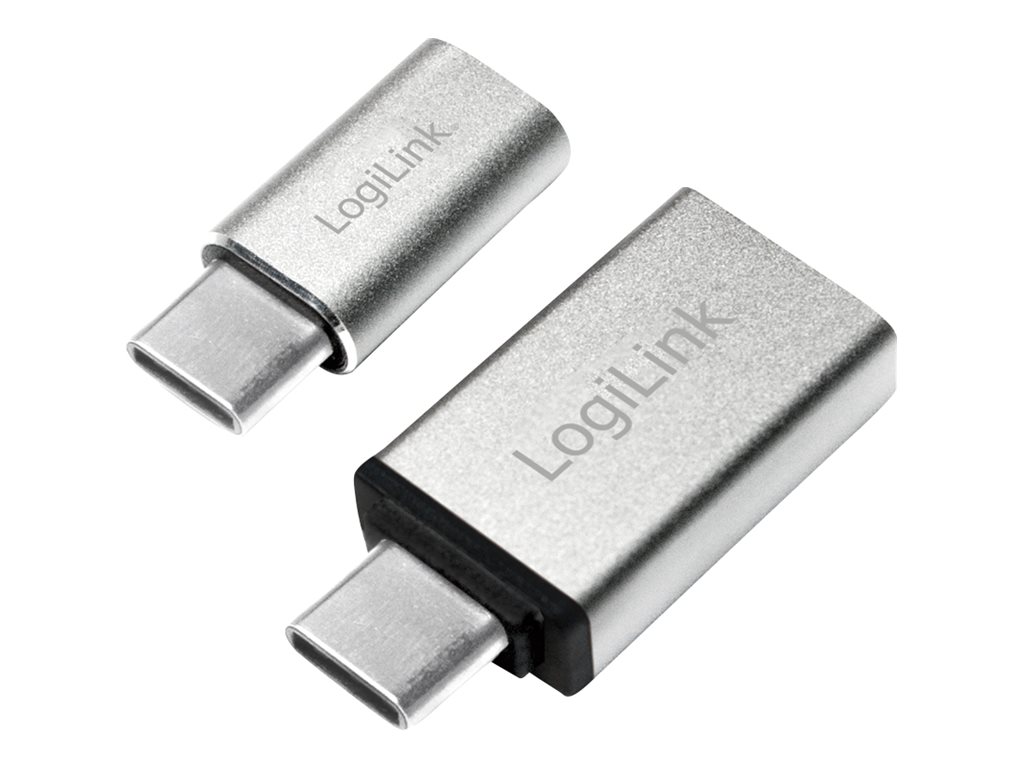 LogiLink USB-Adapterkit - USB-C (M) zu Micro-USB Typ B, USB Typ A (W)