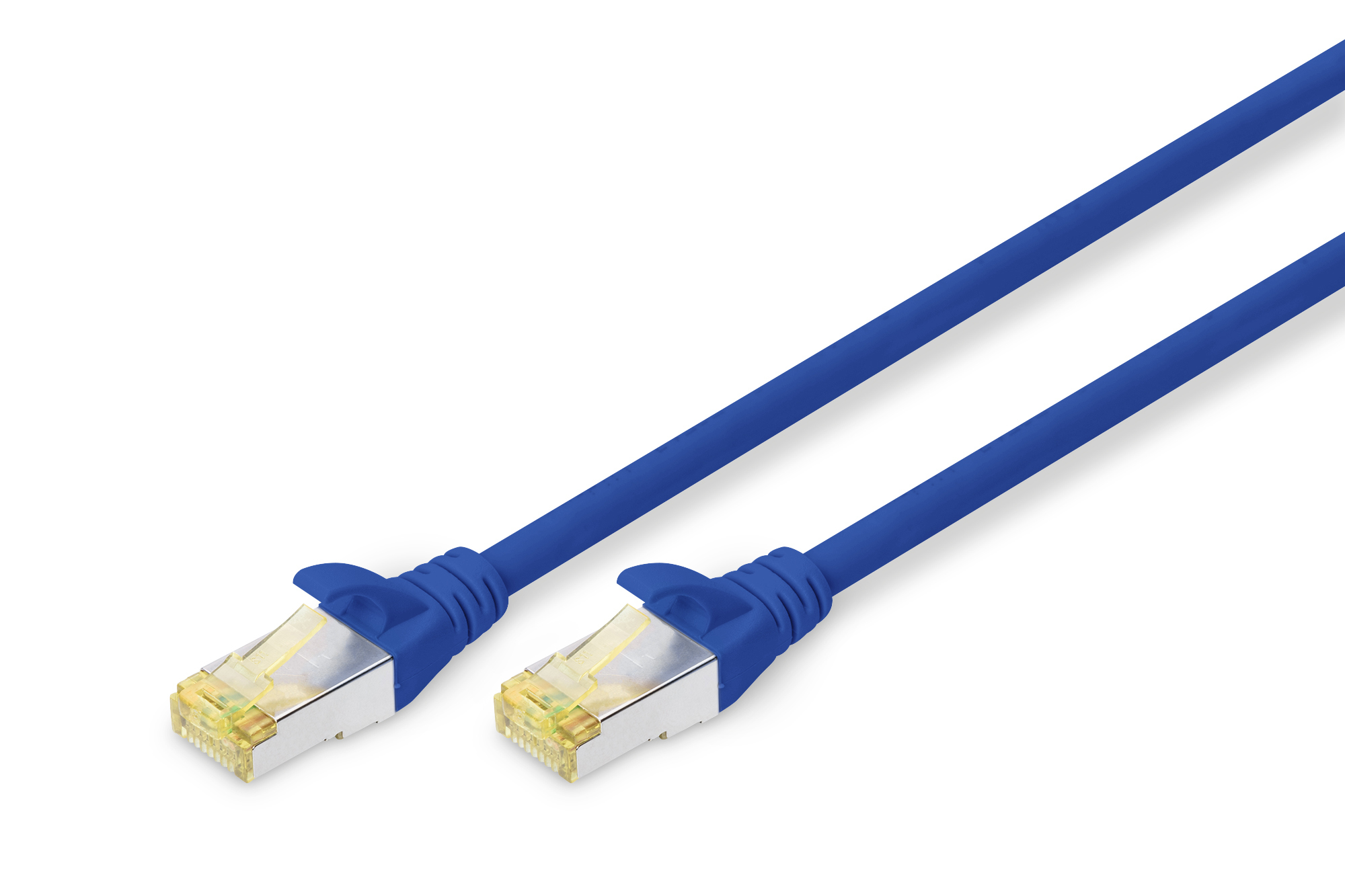 DIGITUS CAT 6A S/FTP Patchkabel, 5 m, Cat6a, S/FTP (S-STP), RJ-45, RJ-45, Blau