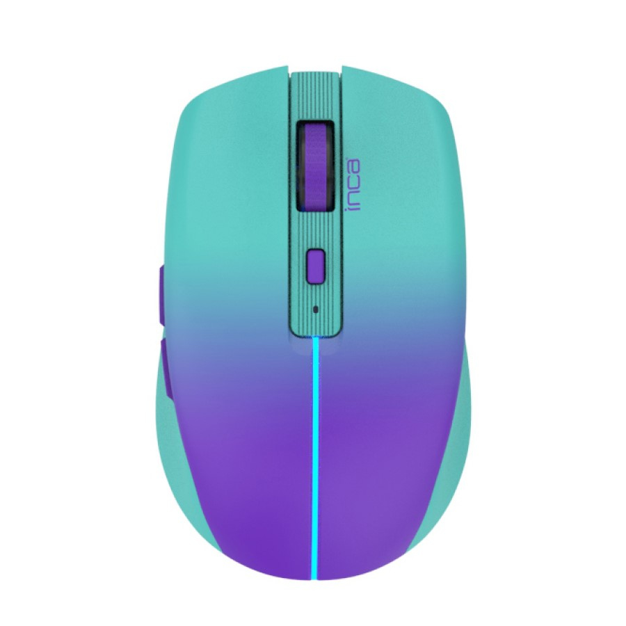 INCA IWM-511RM - rechts - Optisch - RF Wireless + Bluetooth + USB Type-C - 1600 DPI - Grün - Violett, Ansicht 4