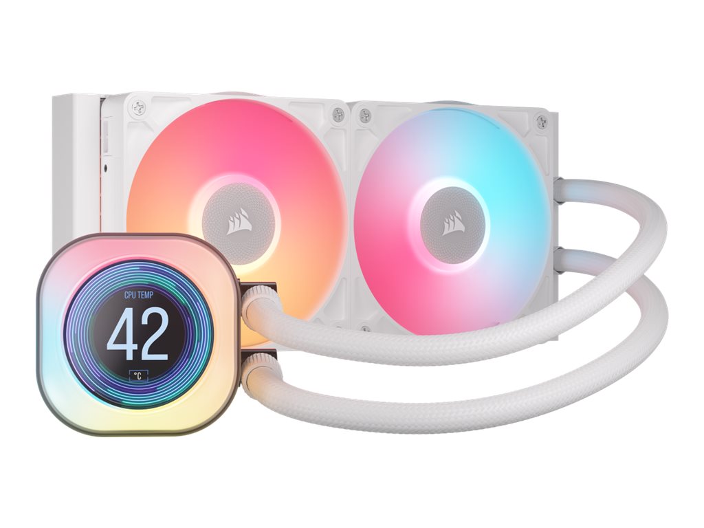 Corsair iCUE Link TITAN 240 RX LCD - Prozessor-Flüssigkeitskühlsystem - Kühlergröße: 240 mm - (für: LGA1851, LGA1700, AM5, AM4)