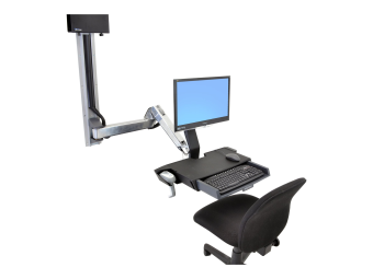 Ergotron Sit-Stand Combo Extender - Montagekomponente (Verlängerungsarm Wandschienenhalterung Armabdeckung Befestigungsmaterialien)