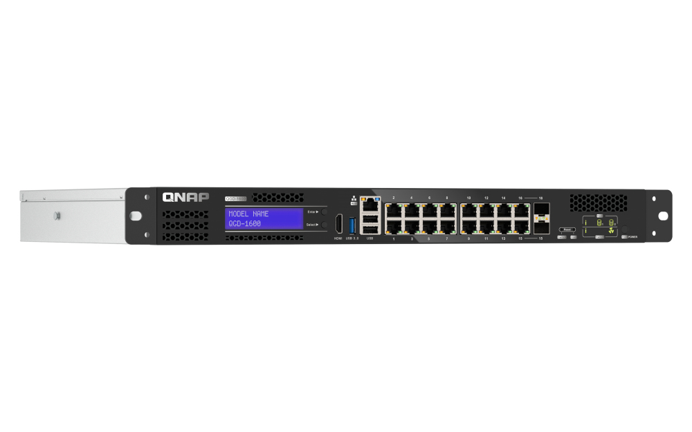 QNAP QGD-1600 - Switch - Smart - 4 x 10/100/1000 (PoE++) - 4096 MB, Ansicht 3