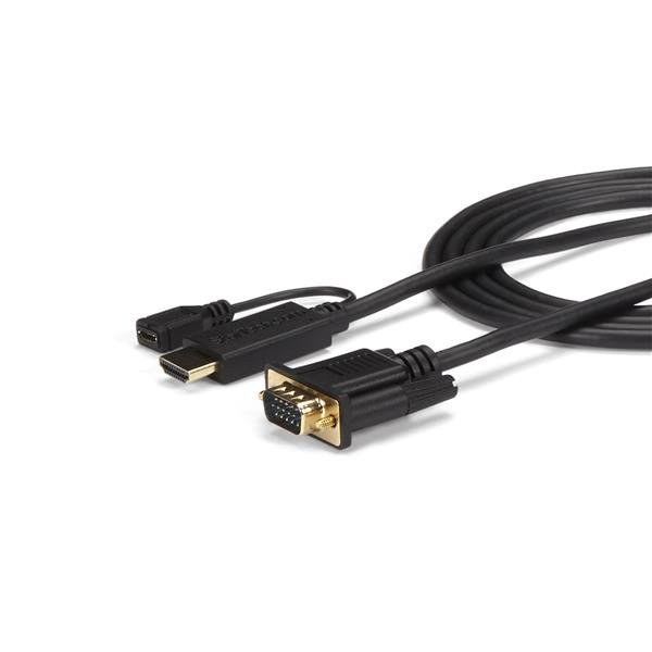 StarTech.com 90cm aktives HDMI auf VGA Konverter Kabel - HDMI zu VGA Adapter, 0,9 m, VGA (D-Sub), HDMI + Micro USB, Männlich, Männlich/Weiblich, Gerade