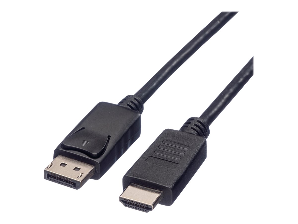 Roline - Adapterkabel - DisplayPort männlich zu HDMI männlich - 1.5 m - abgeschirmt - Schwarz