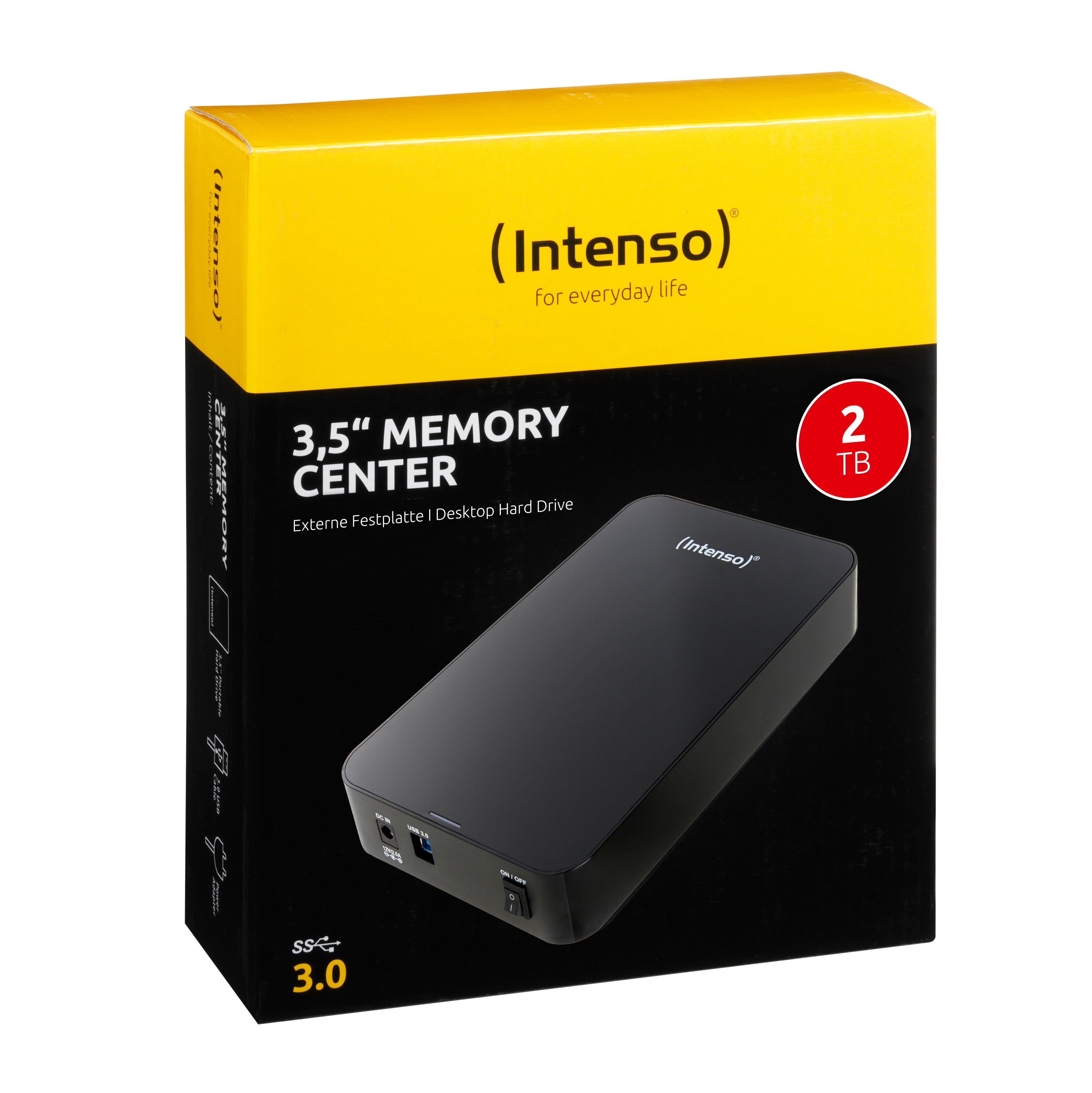 Intenso Memory Center 3.5 - 2000 GB - 3.5 Zoll - 3.2 Gen 1 (3.1 Gen 1) - 5400 RPM - Schwarz