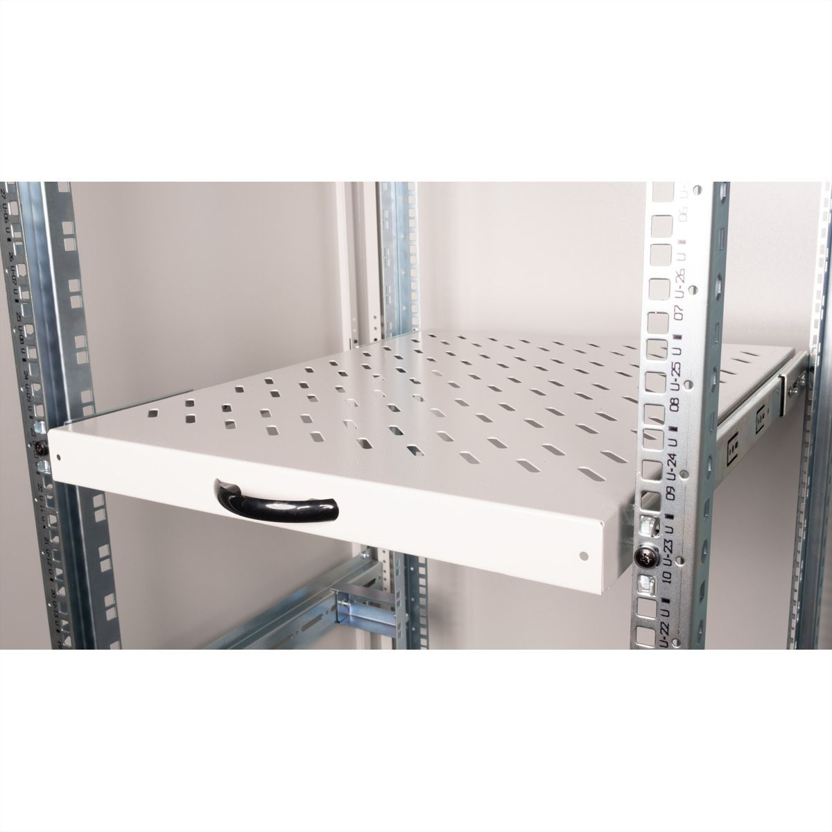 ROLINE 19 Zoll Fachboden 1 HE ausziehbar 550 T 25 kg grau, Ansicht 4