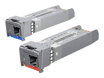 Ubiquiti SFP (Mini-GBIC)-Transceiver-Modul - 10GbE - 10GBASE-BiDi - LC Single-Modus - bis zu 10 km - 1270 nm  1330 nm (Packung mit 2)