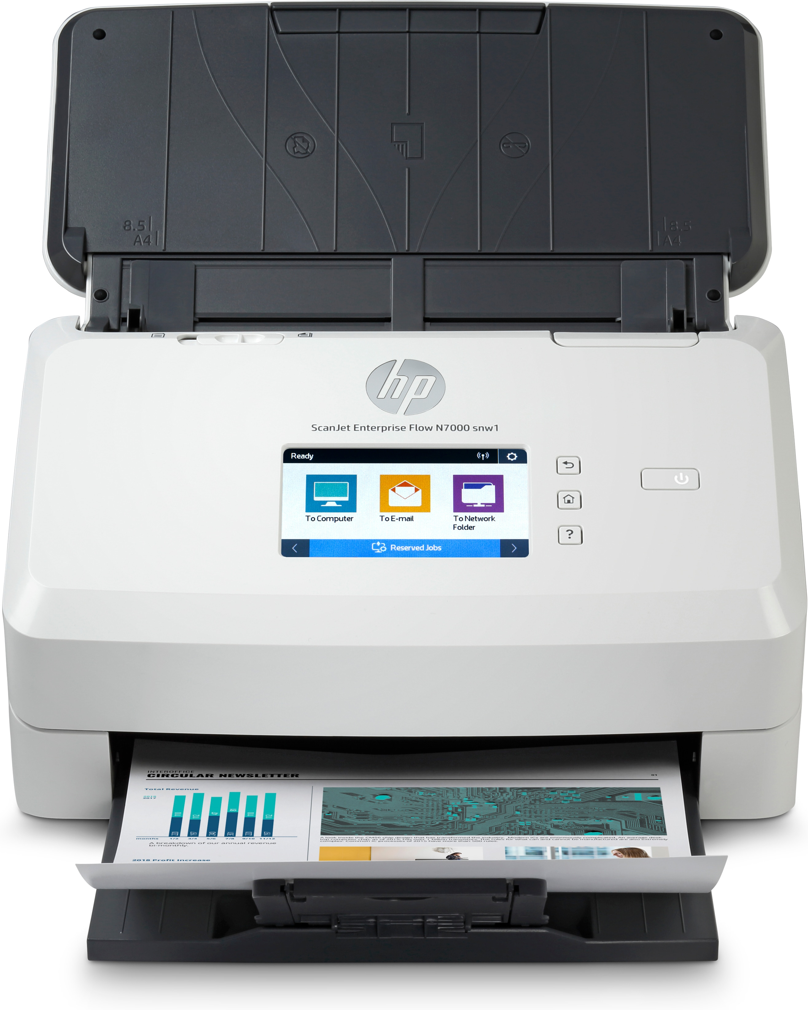 HP Scanjet Enterprise Flow N7000, 216 x 3098 mm, 600 x 600 DPI, 48 Bit, 24 Bit, Scanner mit Vorlageneinzug, Weiß