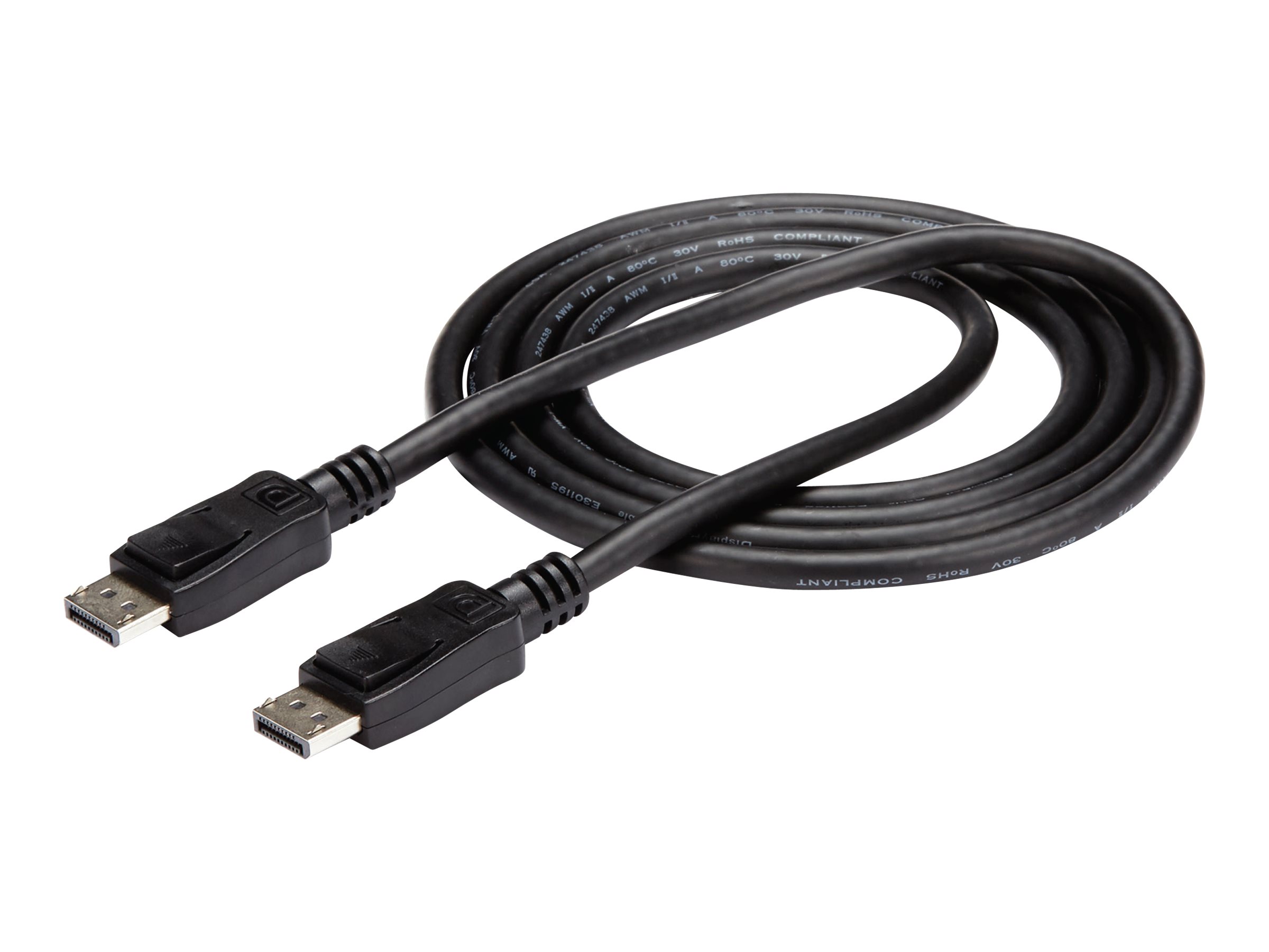 StarTech.com 1,8m DisplayPort 1.2 Kabel mit Verriegelung (Stecker/Stecker) - DP 4k Audio- / Videokabel Kabel - Schwarz - DisplayPort-Kabel - DisplayPort (M) zu DisplayPort (M) - 1.8 m