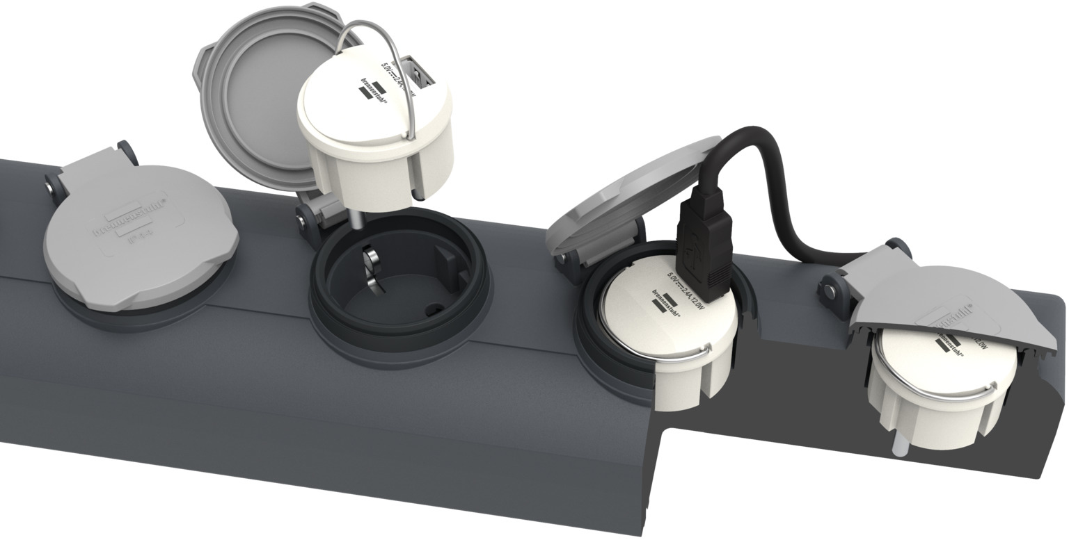 Brennenstuhl 1508110 USB-Ladegerät Innenbereich Steckdose Ausgangsstrom max. 2400 mA 1 x, Ansicht 3