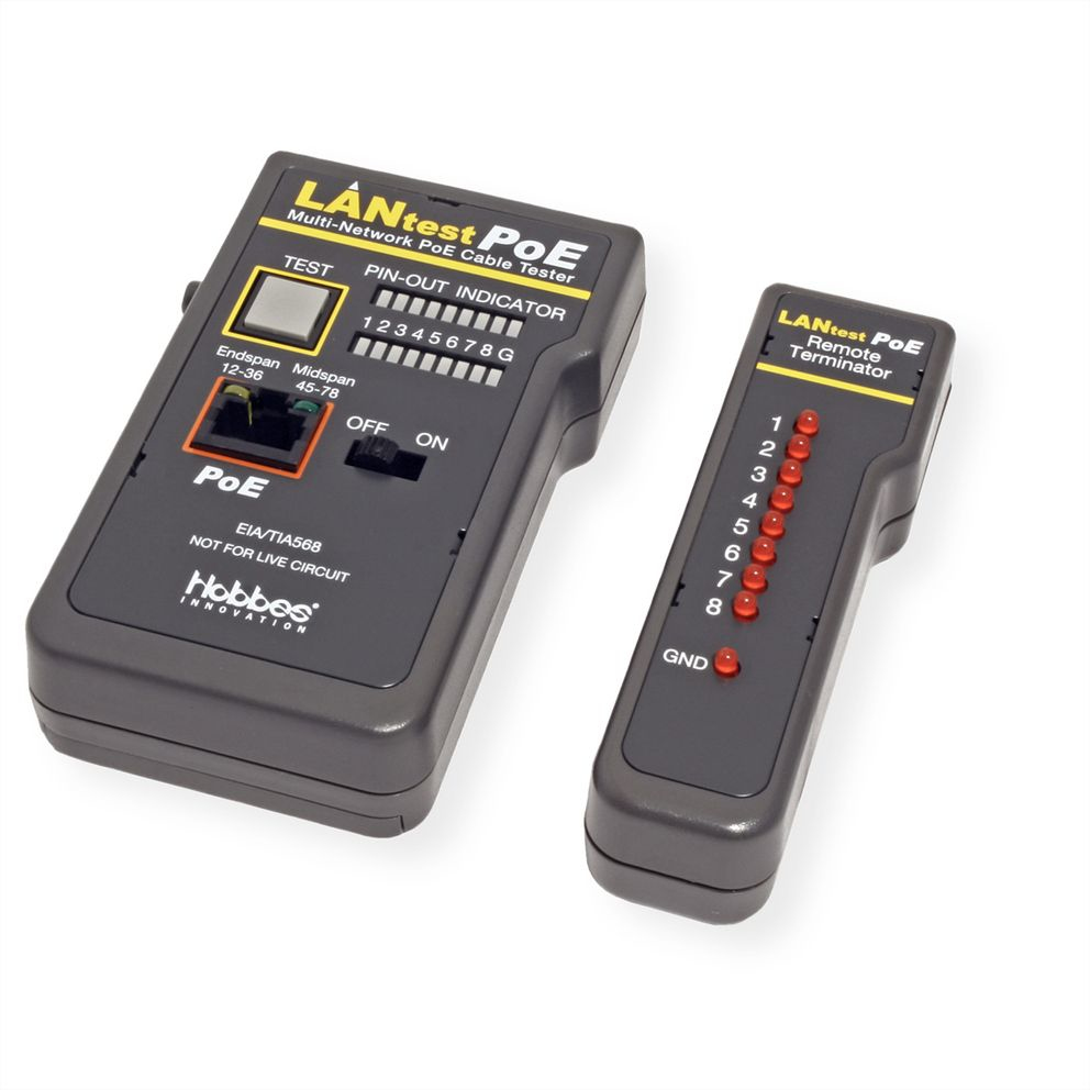 ROTRONIC-SECOMP Hobbes LANtest Multinetwork PoE - Netzwerktester-Set, Ansicht 4
