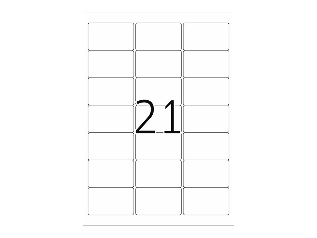 HERMA Premium - Papier - matt - permanent selbstklebend - weiß - 63.5 x 38.1 mm 2100 Etikett(en) (100 Bogen x 21)