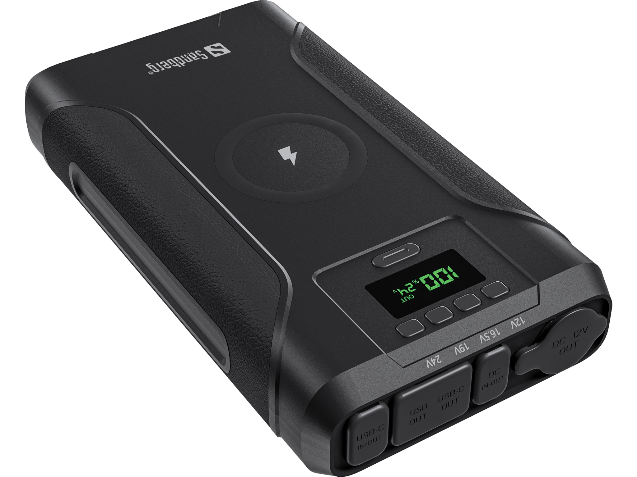 SANDBERG Survivor 7in1 - Powerbank - 76800 mAh - 276.48 Wh - 5 A - 5 Ausgänge (DC5521, 2 x 24-poliger USB-C (PD), Ansicht 4