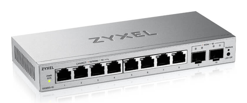 ZyXEL GS1200-10 v3 2 x SFP web smart - Switch - Switch - 1 Gbps, Ansicht 3