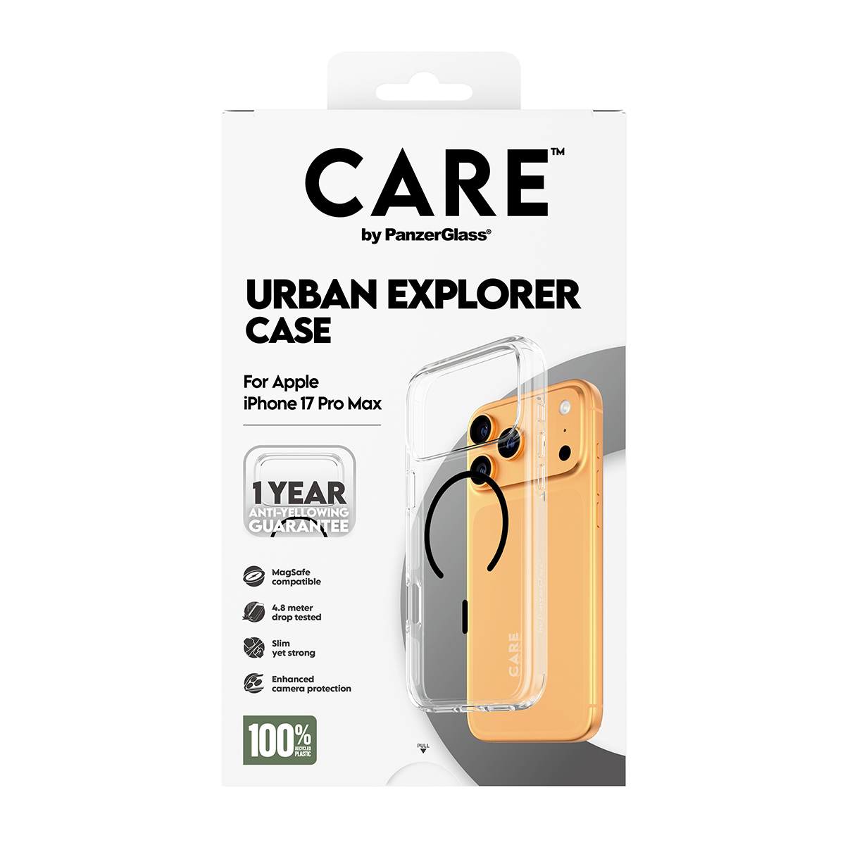 PanzerGlass CARE by Flagship Case Transparent Urban Combat w. Black MagSafe iPhone, Ansicht 3