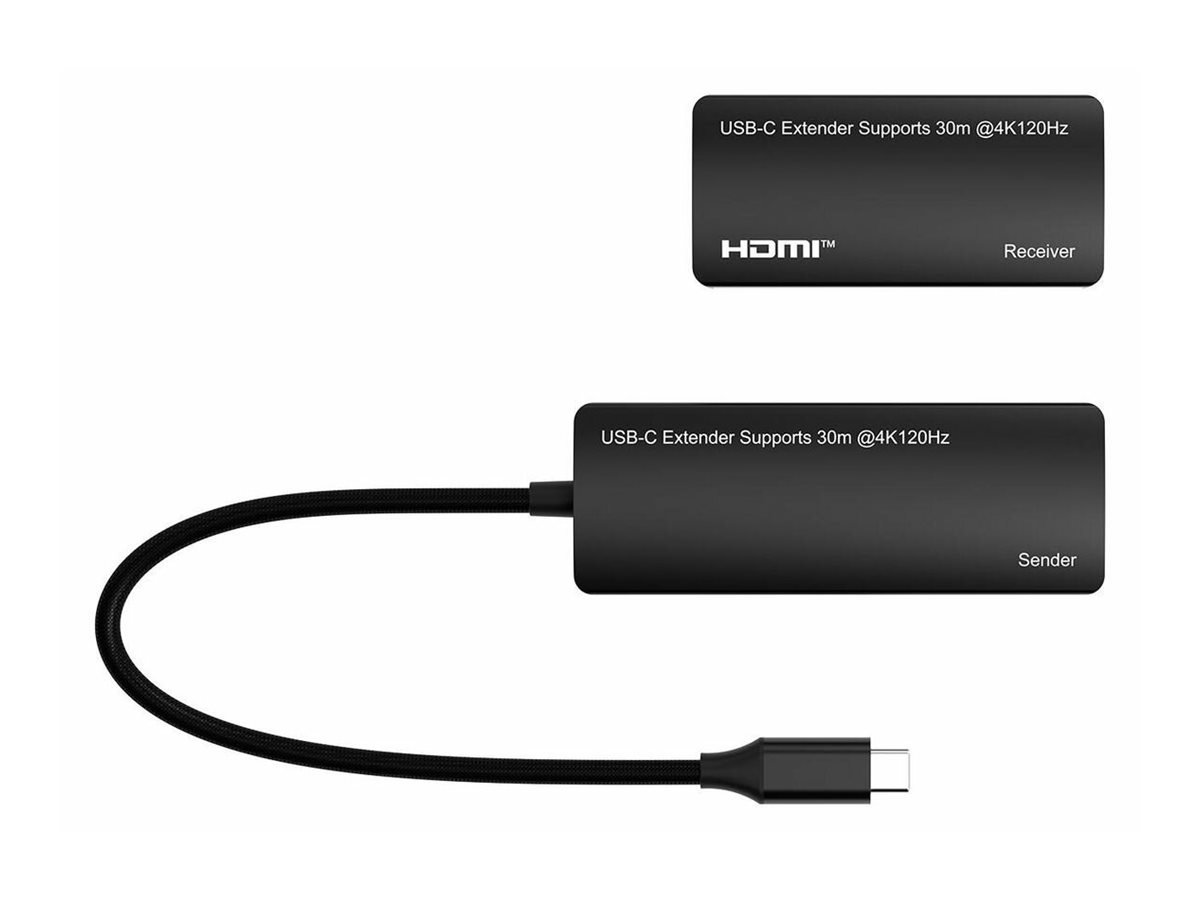 MicroConnect USB-C to HDMI Extender via ethernet 30m distance at - Ethernet - USB Typ C, Ansicht 2