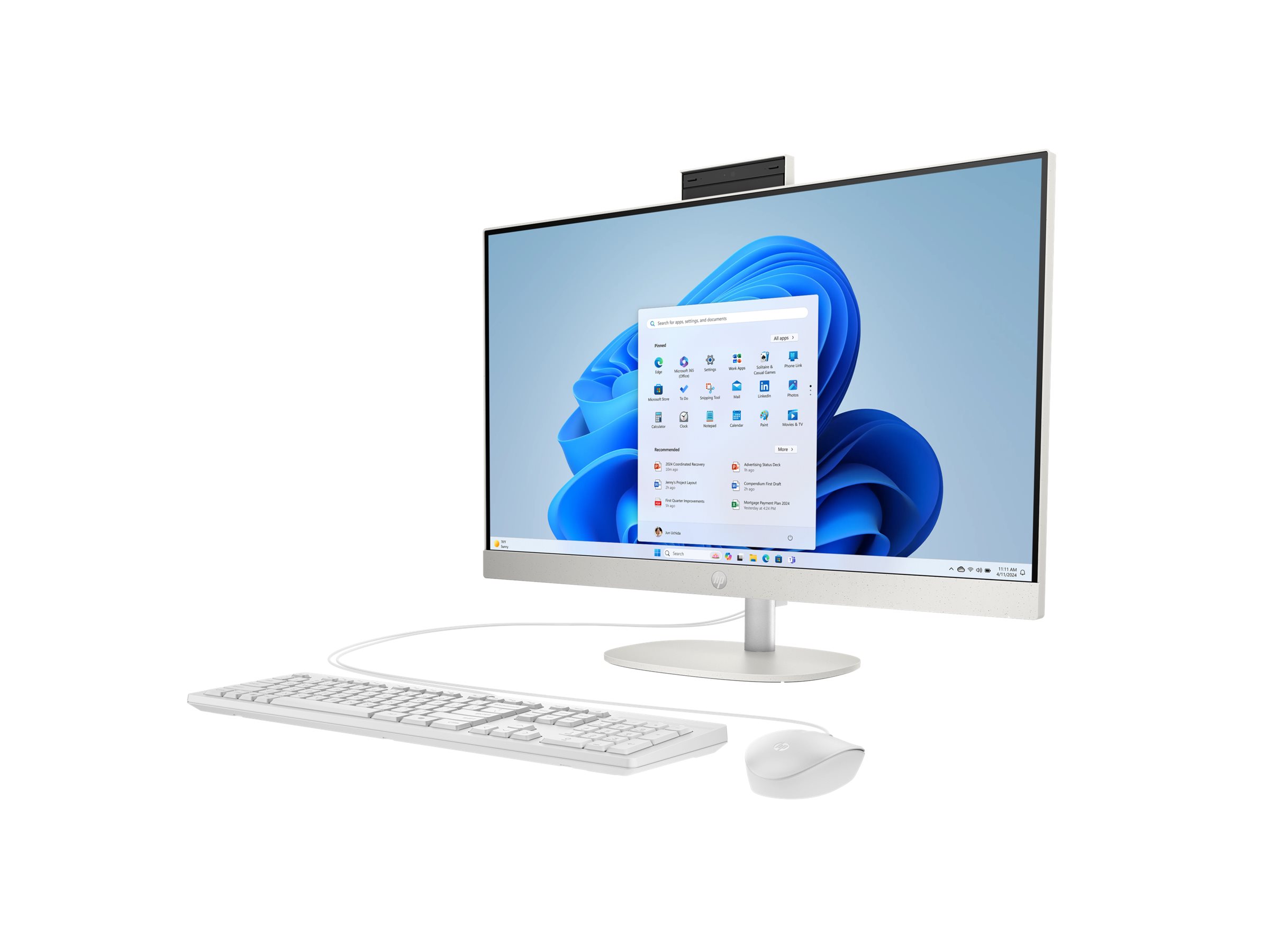 HP 27-cr2275ng - All-in-One (Komplettlösung) - Core Ultra 7 255U - RAM 16 GB - SSD 512 GB - NVMe - Intel Graphics - 1GbE, Bluetooth 5.3, Wi-Fi 6 - WLAN: 802.11a/b/g/n/ac/ax, Bluetooth 5.3 - Win 11 Home - Monitor: LED 68.6 cm (27")
