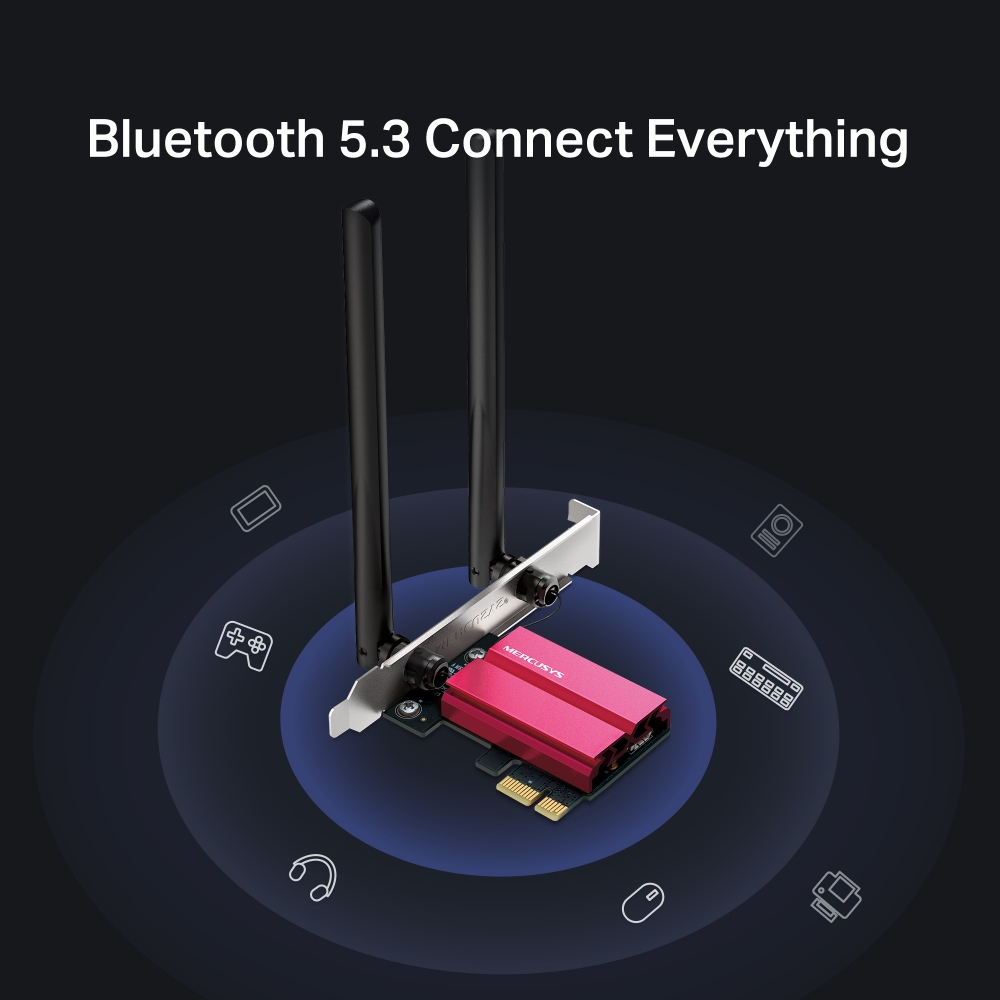 TP-LINK PCI Express Bluetooth AXE5400 Mercusys MA86X Wi-Fi 6E - Schnittstellenkarte - PCI-Express, Ansicht 4