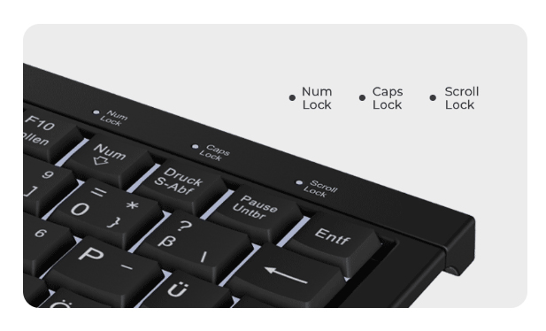 KeySonic KSK-3011ELC - Tastatur - Super-Mini - TL: Deutsch, QWERTZ, Ansicht 3