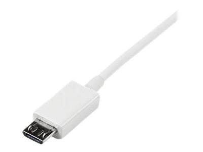 StarTech.com 2m USB 2.0 A auf Micro USB B Kabel - USB A / Micro B Datenkabel / Anschlusskabel - Weiß - USB-Kabel - Micro-USB Typ B (M) zu USB (M) - USB 2.0