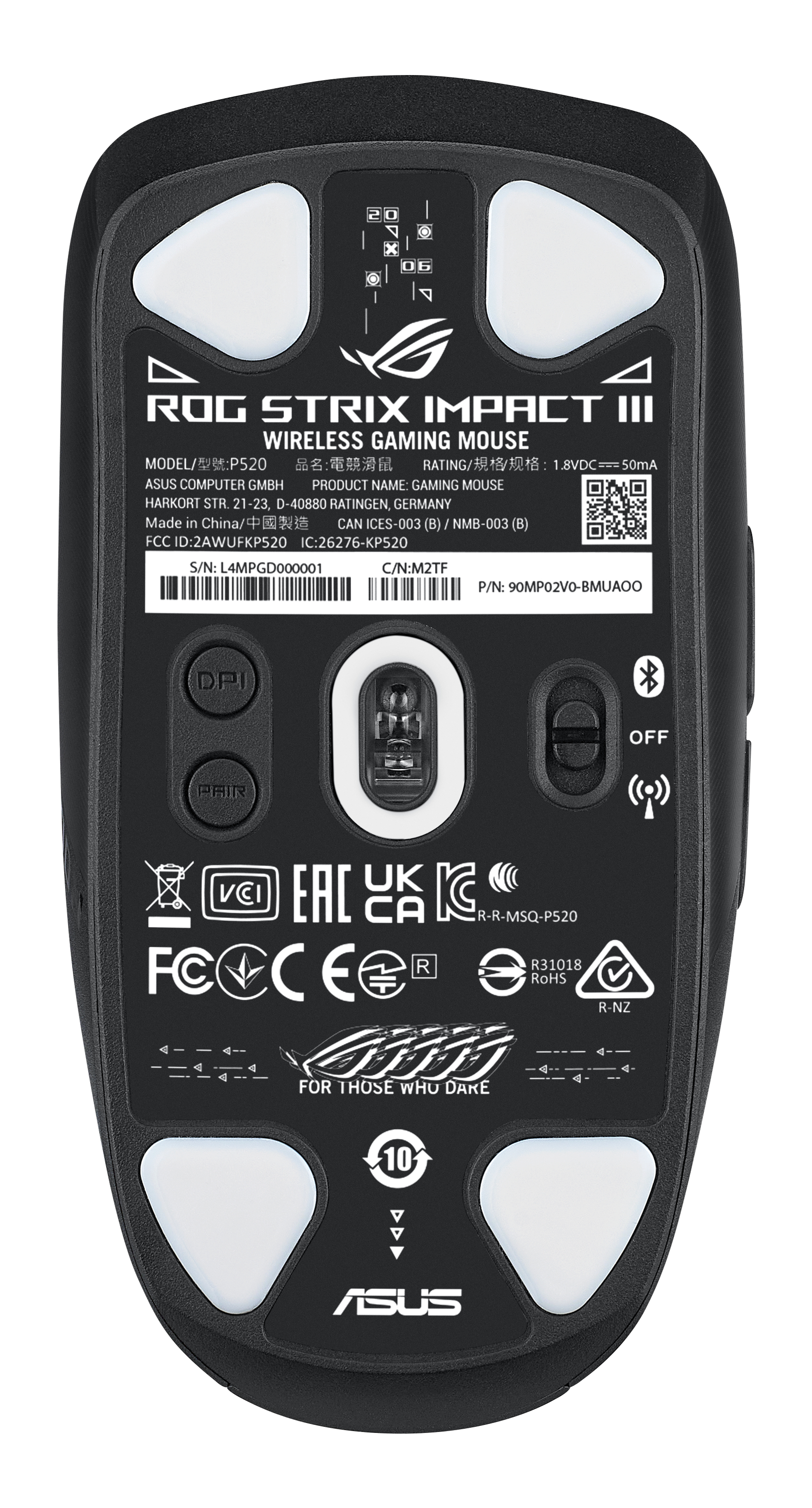 ASUS Maus ROG STRIX IMPACT III Wireless Gaming Mouse, Ansicht 4