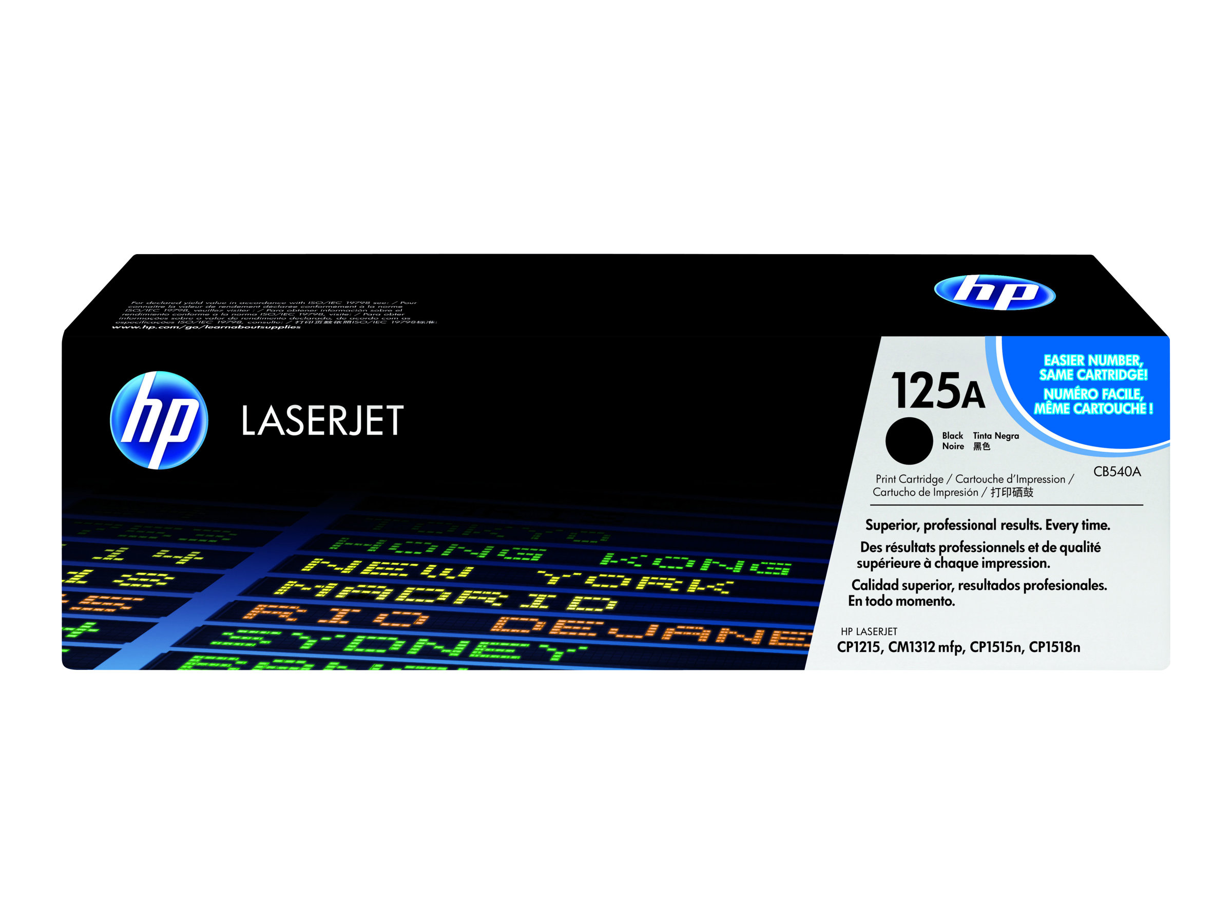 HP 125A - Schwarz - original - LaserJet - Tonerpatrone (CB540A) - für Color LaserJet CM1312 MFP, CM1312nfi MFP, CP1215, CP1217, CP1515n, CP1518ni