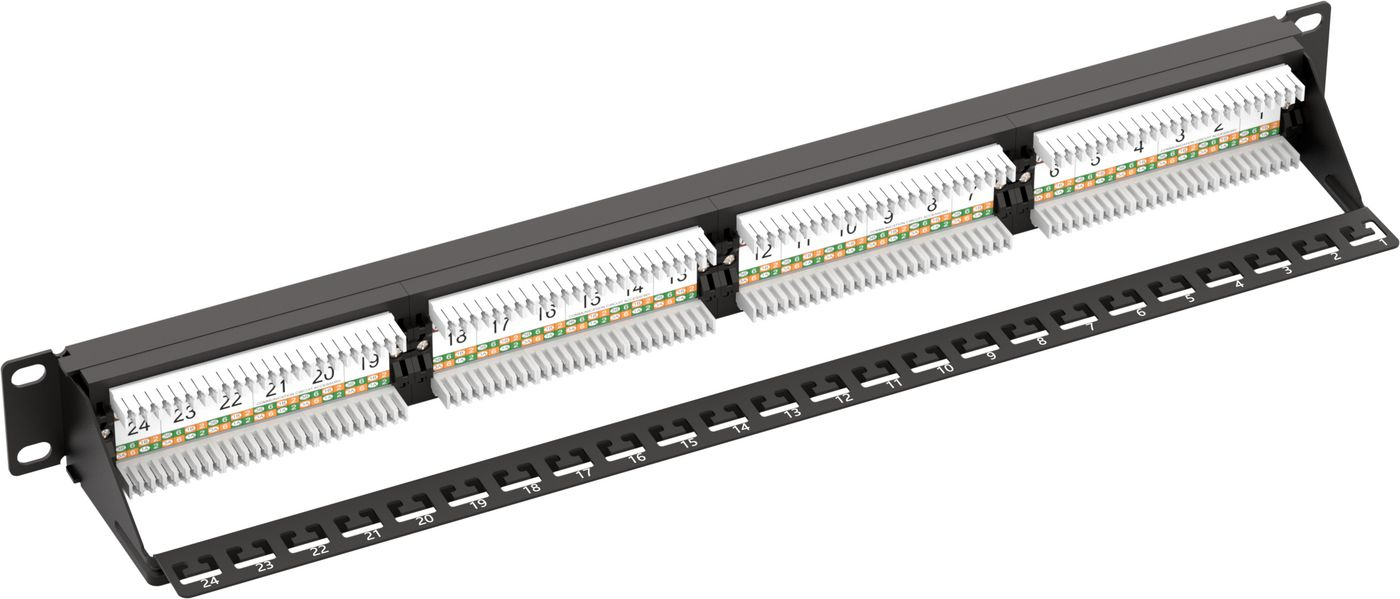 MicroConnect Patch Panel - CAT 6 - UTP - Schwarz - 48.3 cm (19), Ansicht 2