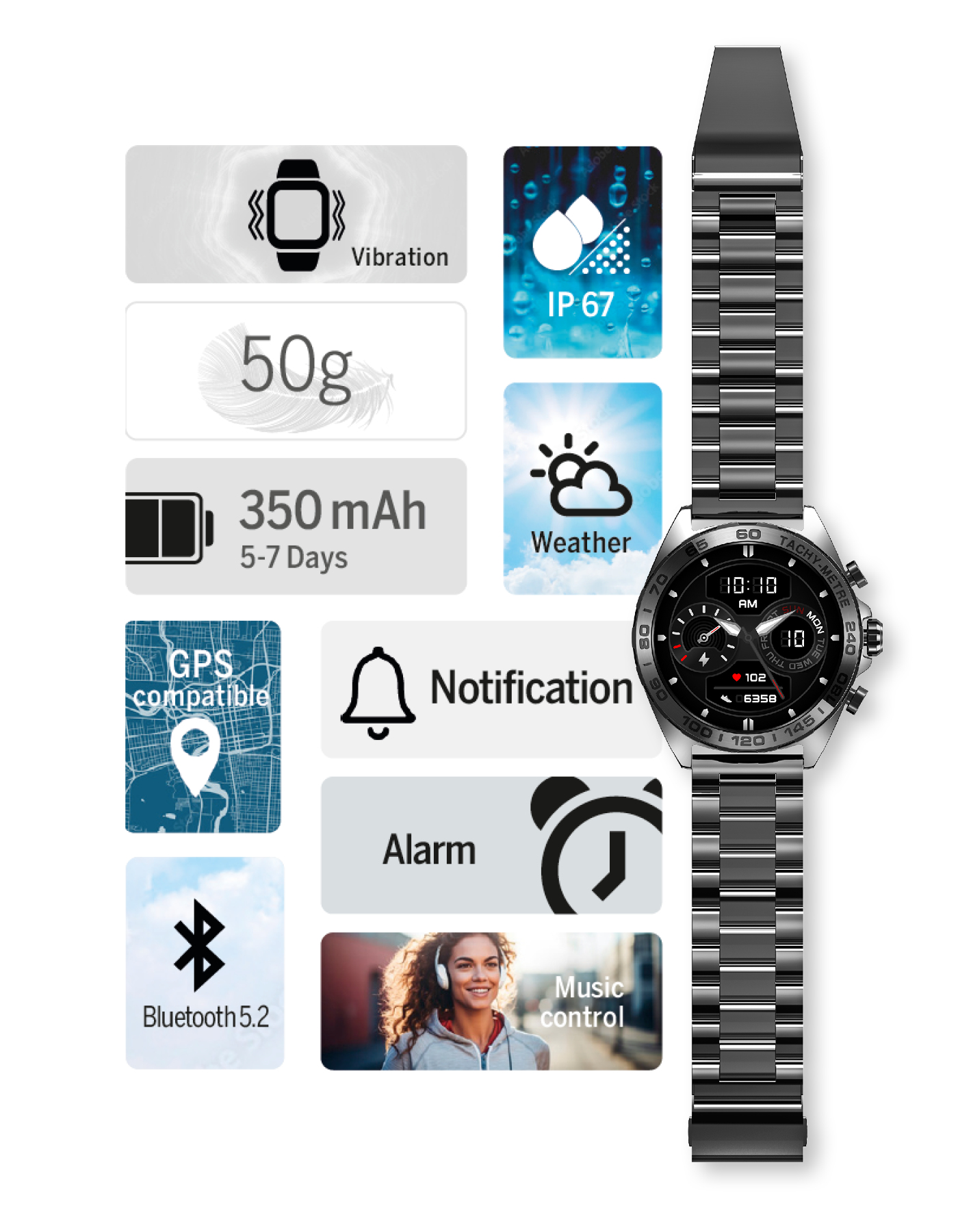 Bea-fon SmartWatch 501 501_EU001BB, Ansicht 2
