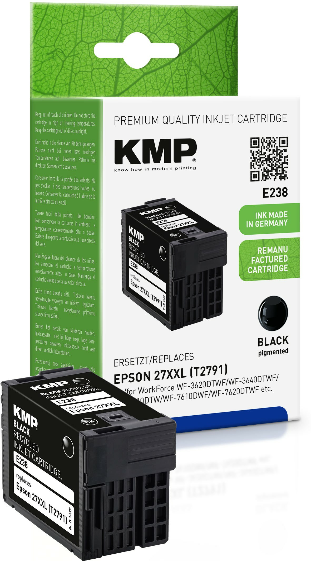 KMP E186 - 34 ml - Schwarz - kompatibel - Tintenpatrone (Alternative zu: Epson 27XXL), Ansicht 3