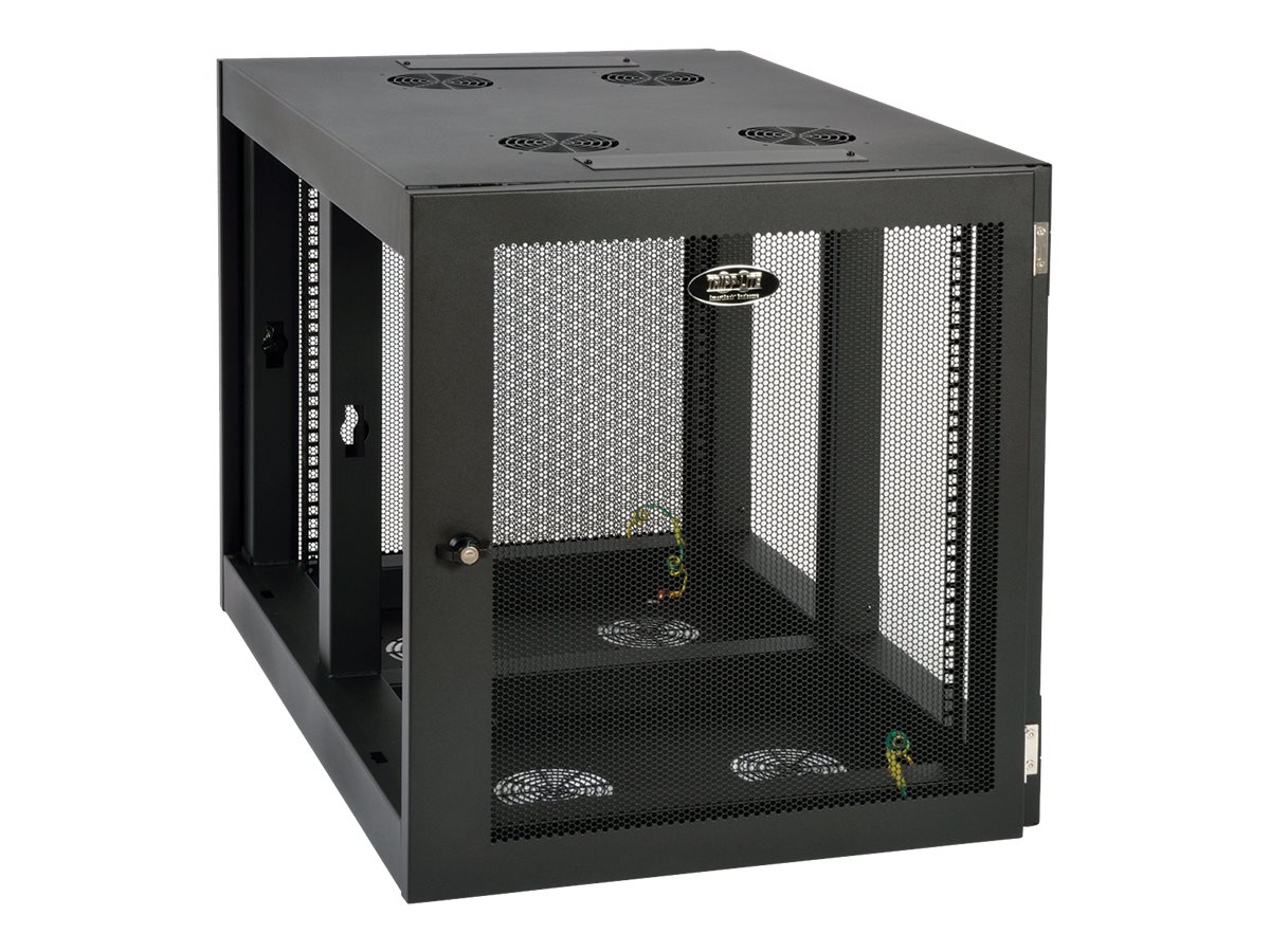 Tripp Eaton Tripp Lite Series 12U Wall Mount Rack Enclosure Server Cabinet Side Mount Wallmount - Schrank Netzwerkschrank - geeignet für Wandmontage - Schwarz - 12U - 48.3 cm (19)