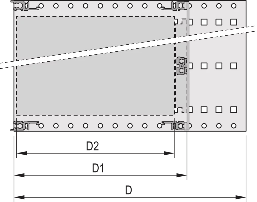SCHROFF SUBR L 6U 84HP 235D SL - Rack-Zubehör, Ansicht 2