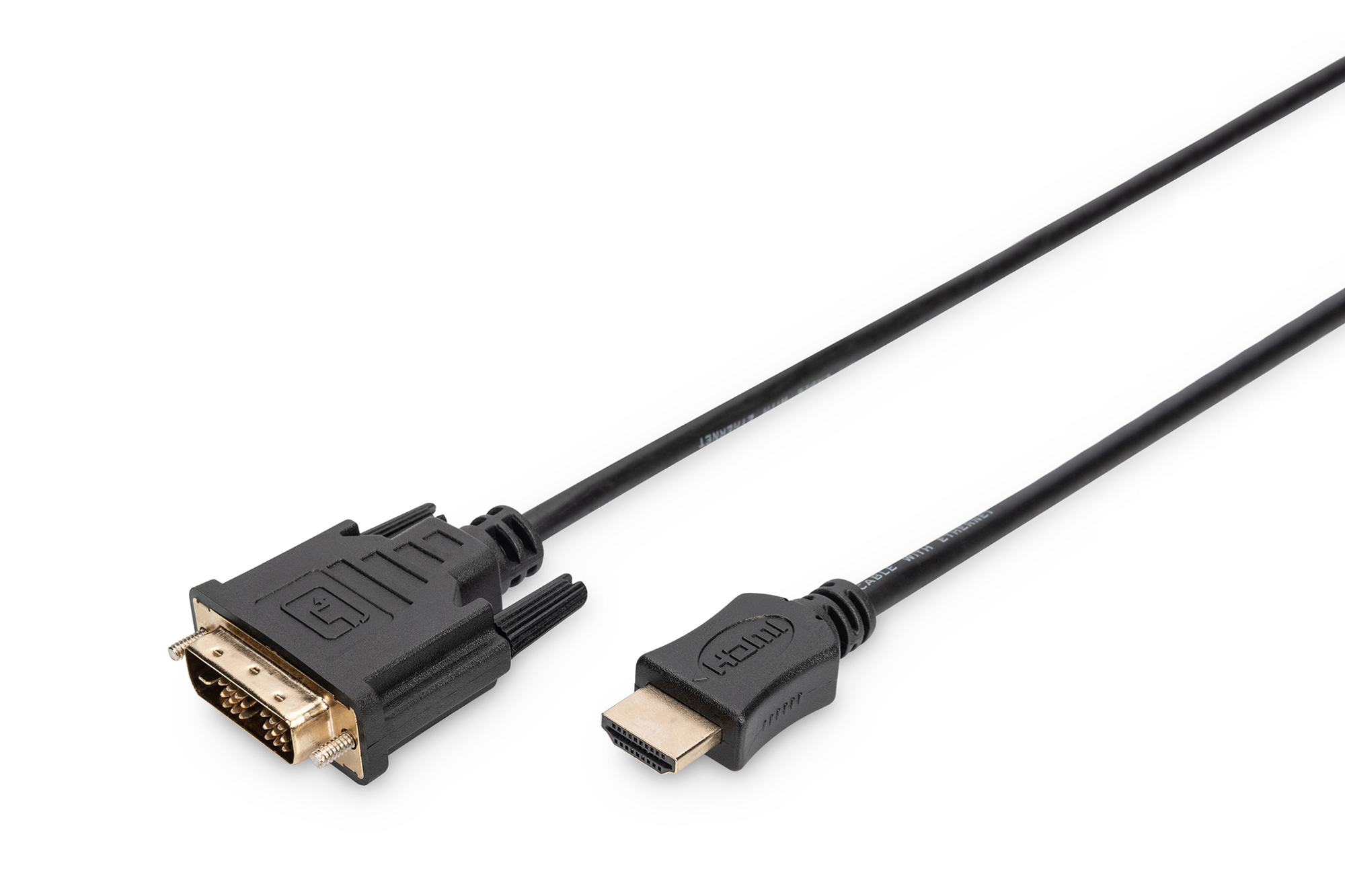 DIGITUS HDMI-Adapterkabel, 10 m, HDMI Typ A (Standard), DVI-D, Nickel, 1920 x 1080 Pixel, Kupfer