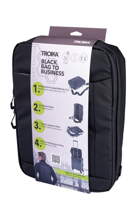 Troika Umhängetasche BLACK BAG TO BUSINESS, Ansicht 4