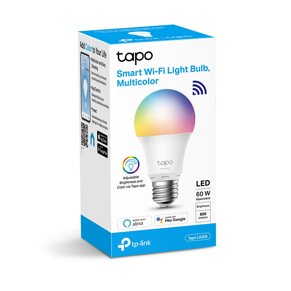TP-LINK Tapo L530E - Intelligentes Leuchtmittel - Weiß - WLAN - LED - E27 - Multi, Ansicht 4