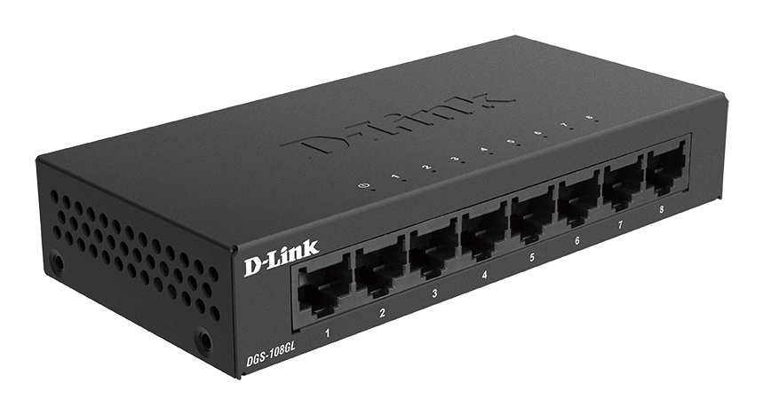 D-Link DGS 108GL - Switch - unmanaged - 8 x 10/100/1000, Ansicht 2