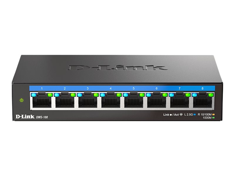 D-Link DMS-108 - Switch - unmanaged - 8 x 10/100/1000/2.5G