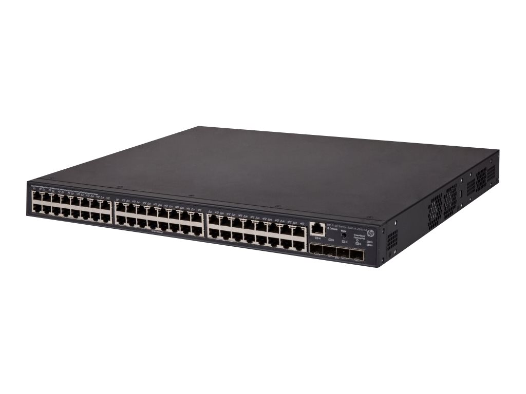 Vorschau: HPE 5130-48G-PoE+-4SFP+ EI - Switch - L3 - managed - 48 x 10/100/1000 + 4 x 10 Gigabit Ethernet / 1 Gigabit Ethernet SFP+ - an Rack montierbar - PoE+ (370 W)