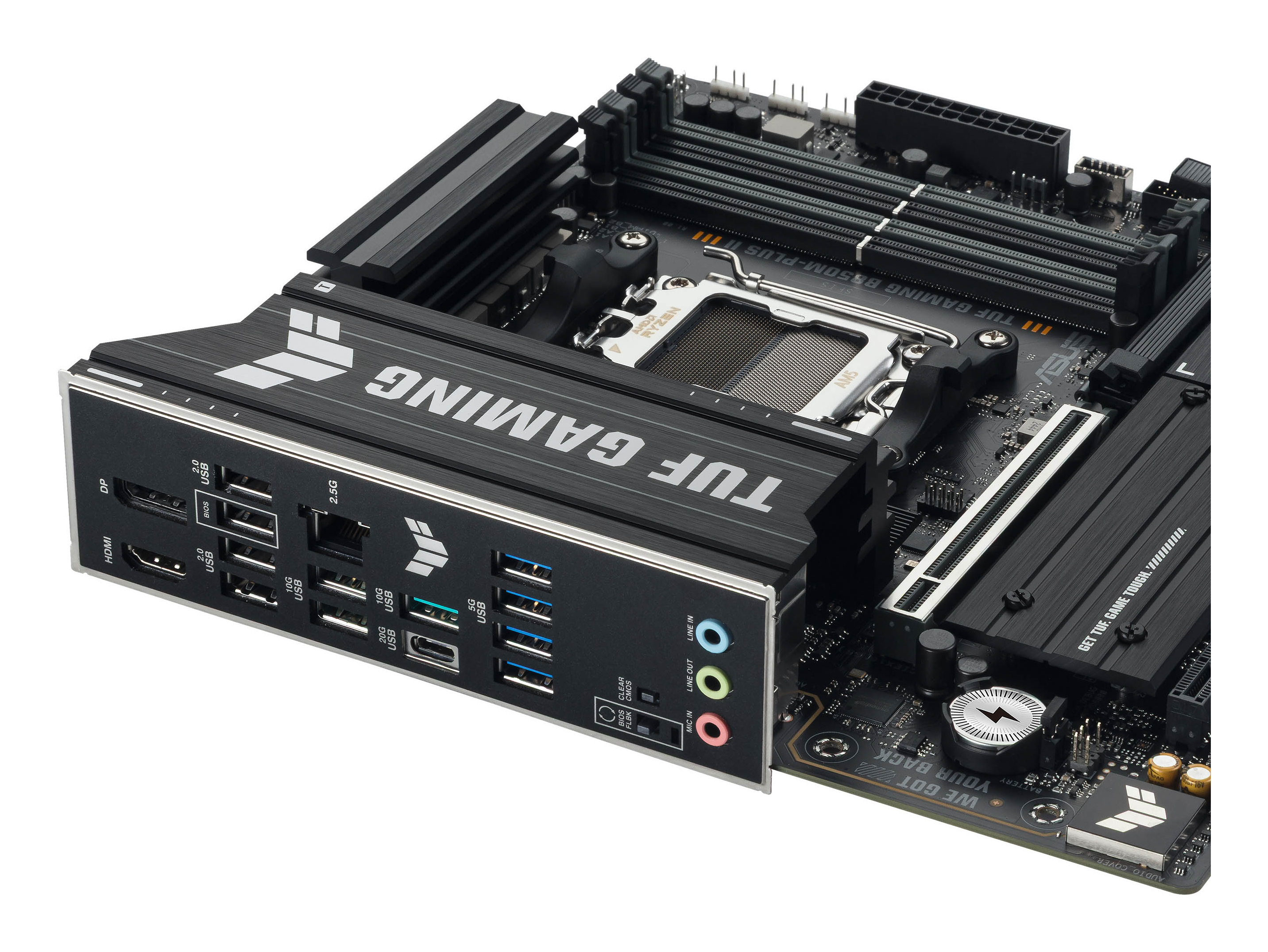 ASUS TUF GAMING B850M-PLUS II - Motherboard - micro ATX - Socket AM5 - AMD B850 Chipsatz - 2.5 Gigabit LAN, Ansicht 2