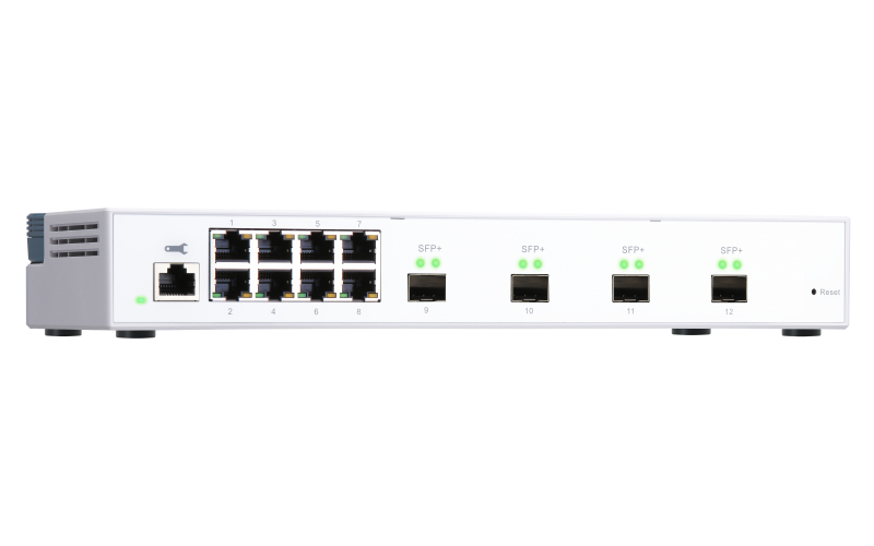 QNAP QSW-M408S - Switch - managed - 8 x 10/100/1000 + 4 x 10 Gigabit SFP+, Ansicht 4