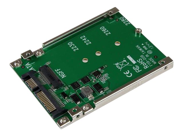 StarTech.com M.2 SSD auf 2.5 Zoll SATA Adapter / Konverter - NGFF auf SATAIII Adapter Karte - Speicher-Controller - 1 Sender/Kanal - SATA 6Gb/s - SATA 6Gb/s