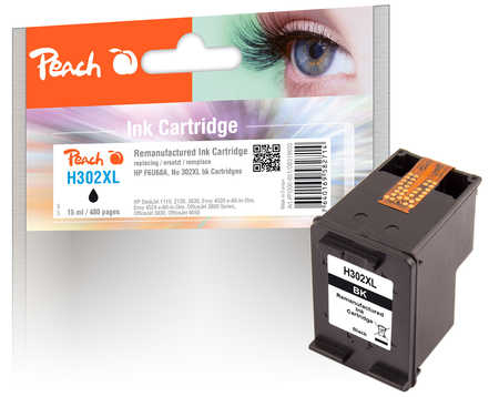 Peach 15 ml - Schwarz - kompatibel - Tintenpatrone (Alternative zu: HP 302XL), Ansicht 2