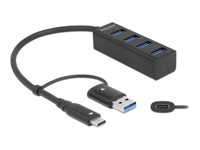 DeLock 4 Port USB 3.2 Gen 1 Hub mit USB