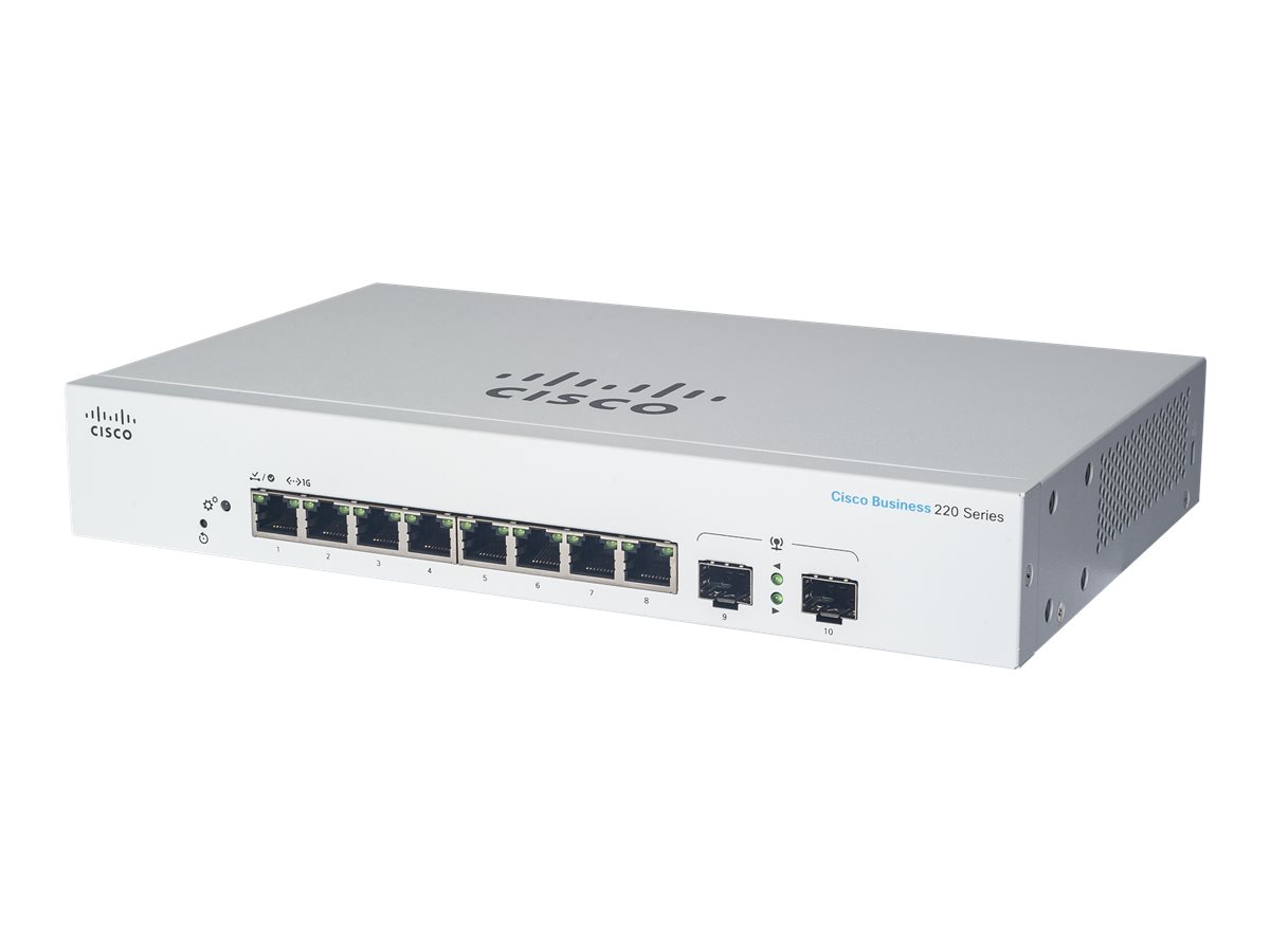 CISCO CBS220 SMART 8-PORT GE FULL POE (CBS220-8FP-E-2G-EU)