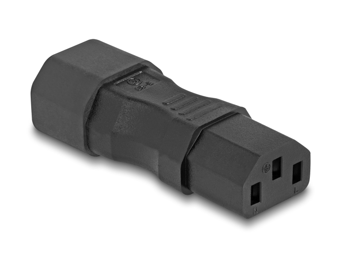 Delock Netzteil - IEC 60320 C14 zu power IEC 60320 C13 - 250 V - 10 A - Schwarz, Ansicht 3