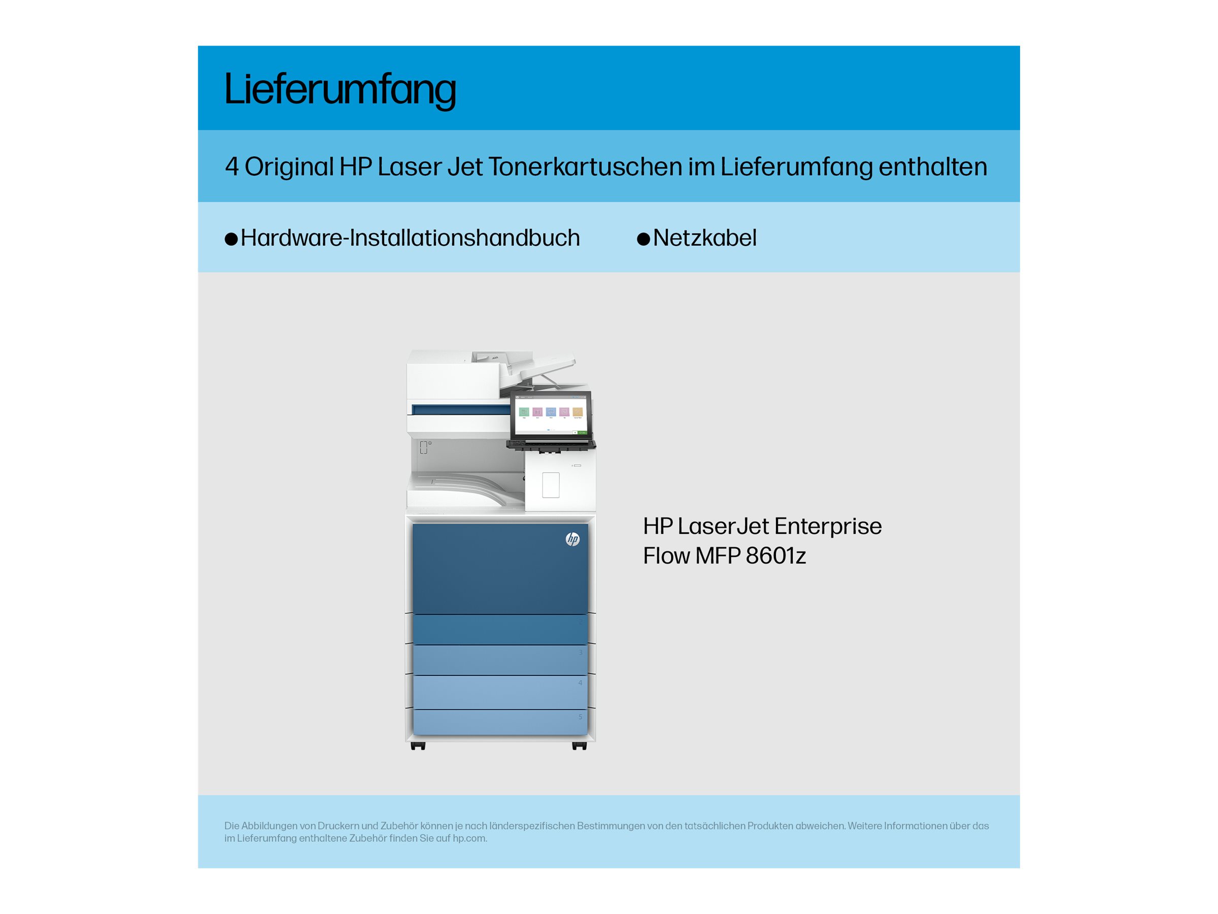 HP LaserJet Enterprise Flow mfp 8601z - Multifunktionsdrucker - s/w - Laser - A3 (297 x 420 mm)